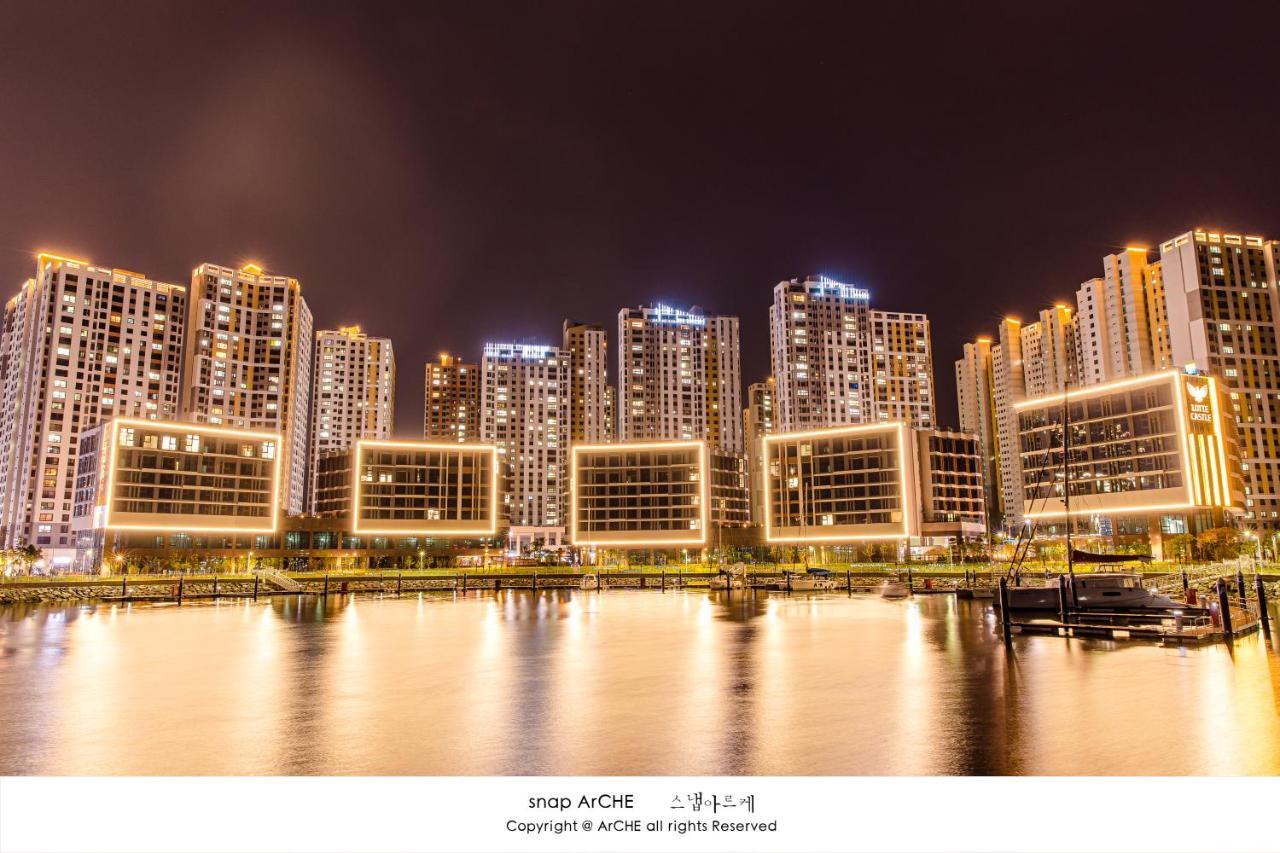 Lotte Castle Marina Apart otel Yeosu Dış mekan fotoğraf